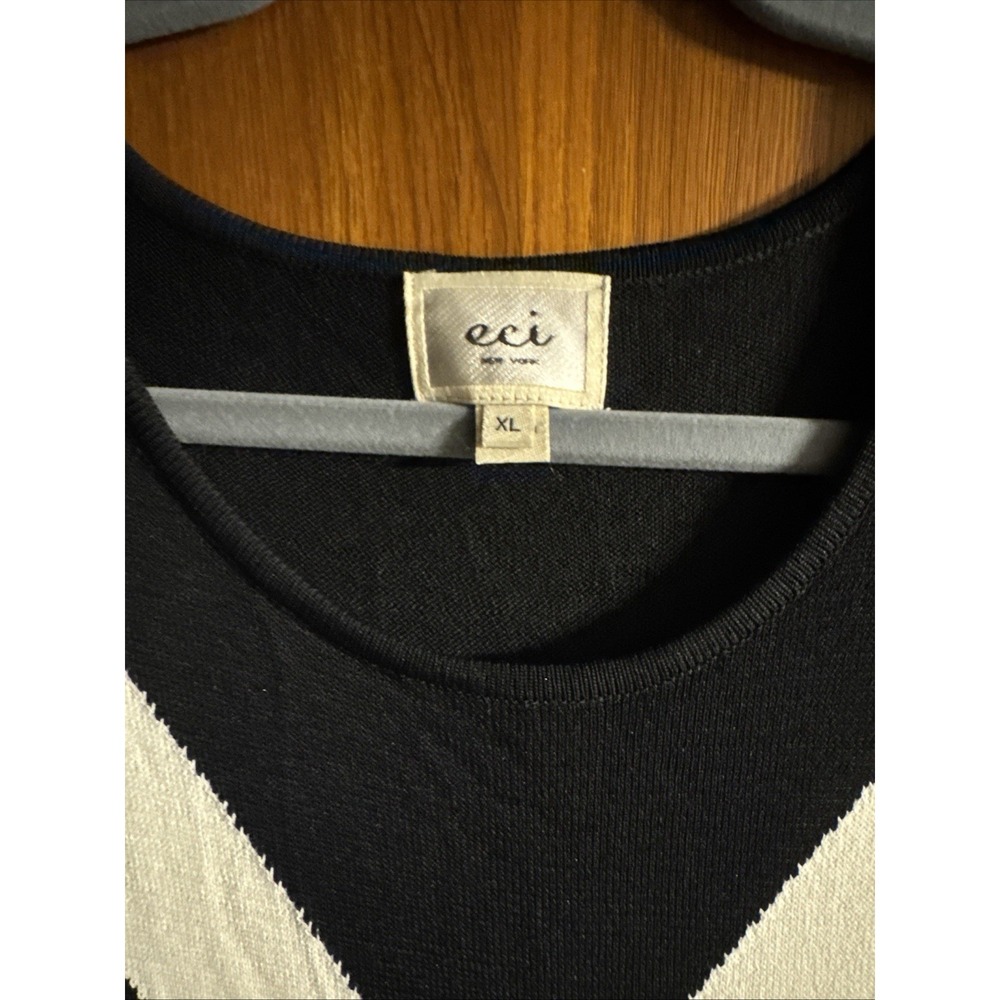 eci new york Black/White Geometric dress XL - Picture 4 of 7